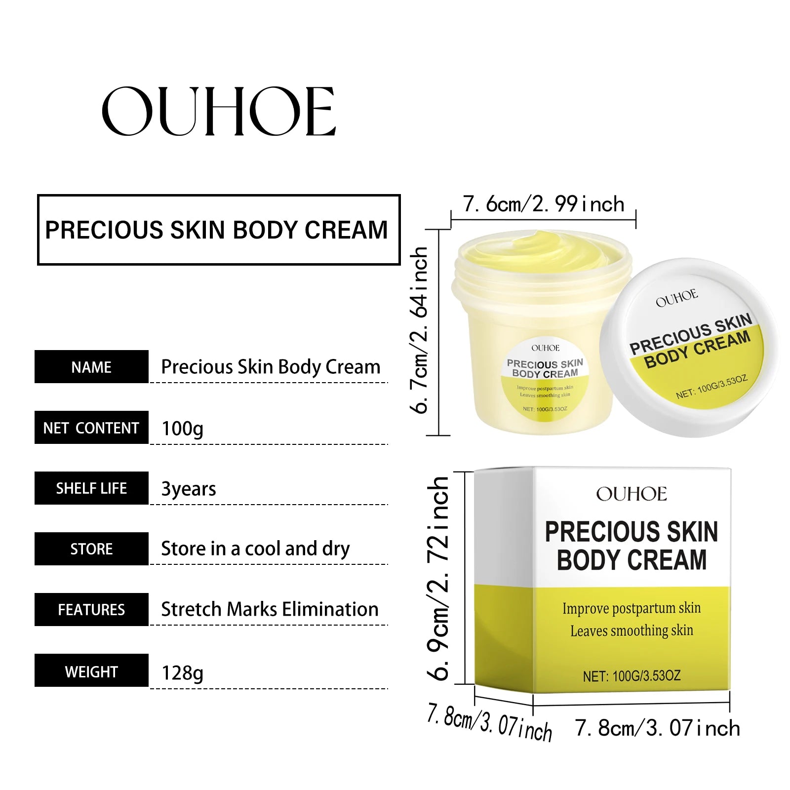 Ouhoe 100g Stretch Mark Removal Cream Maternity