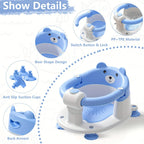 Baby Bath Seat For Babies Non-Slip Infant Chair With 4 Suction