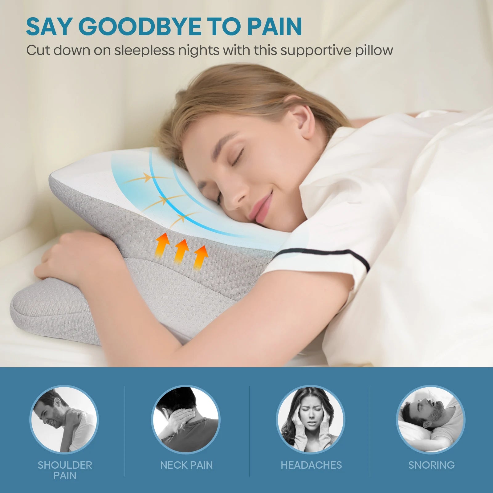 New Orthopedic Ergonomic Pillow Memory Foam