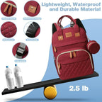 Changing Station, Foldable Diaper Bag Backpack with Bed ,