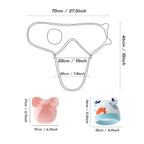 Set of 3 newborn swaddle blankets and baby hats,