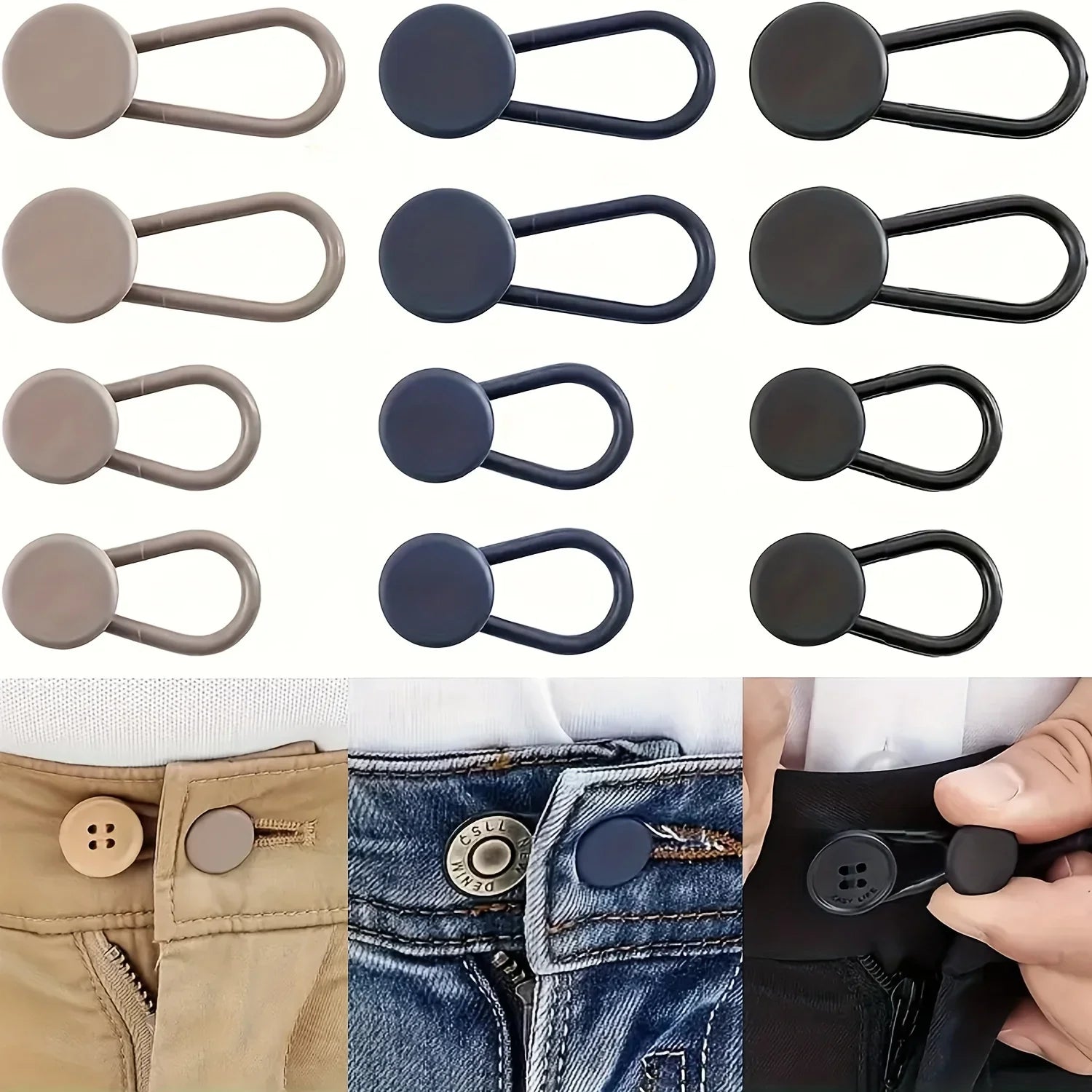 Easy-Adjust waist Extenders -pants Button