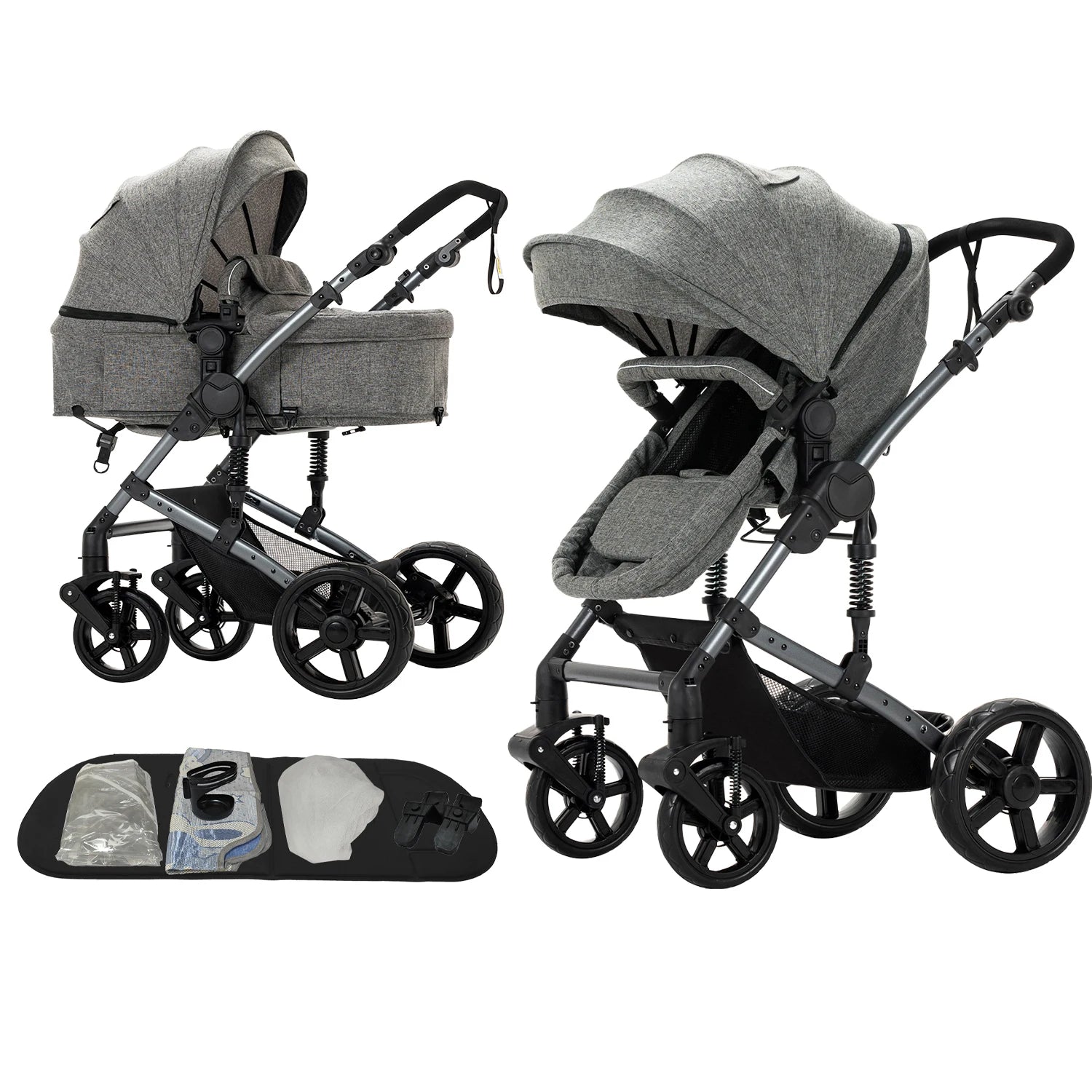 3 in 1 Baby Stroller with Car Seat ISOFIX Compatible