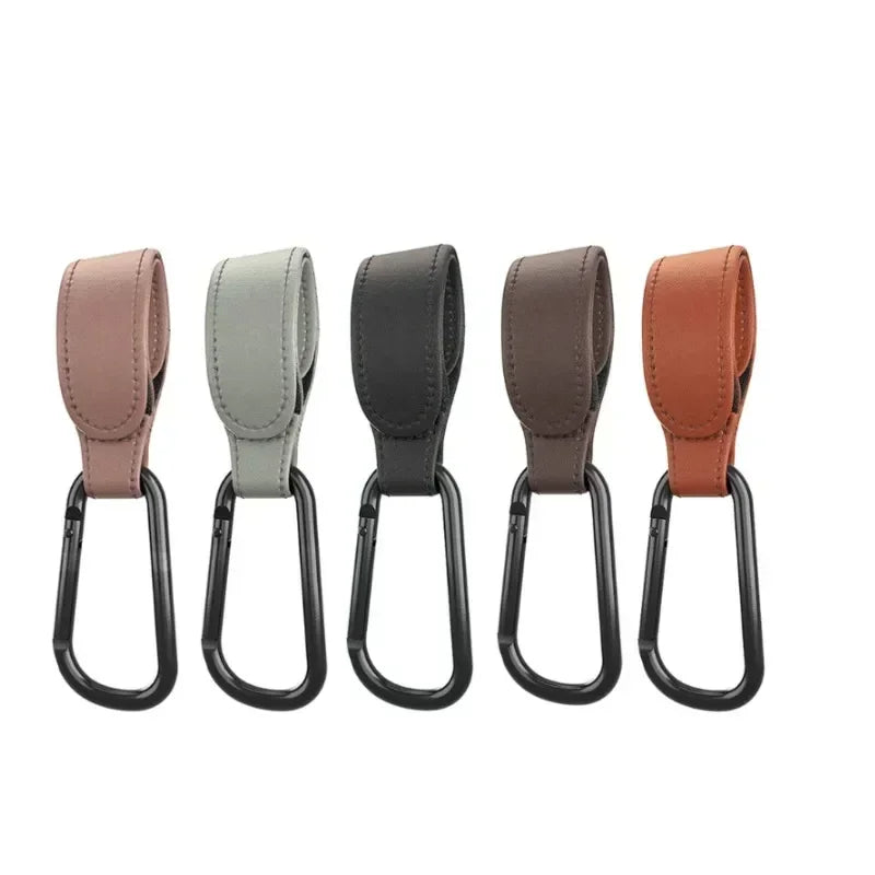 1/2pcs PU Leather Baby Bag Stroller Hook Accessories