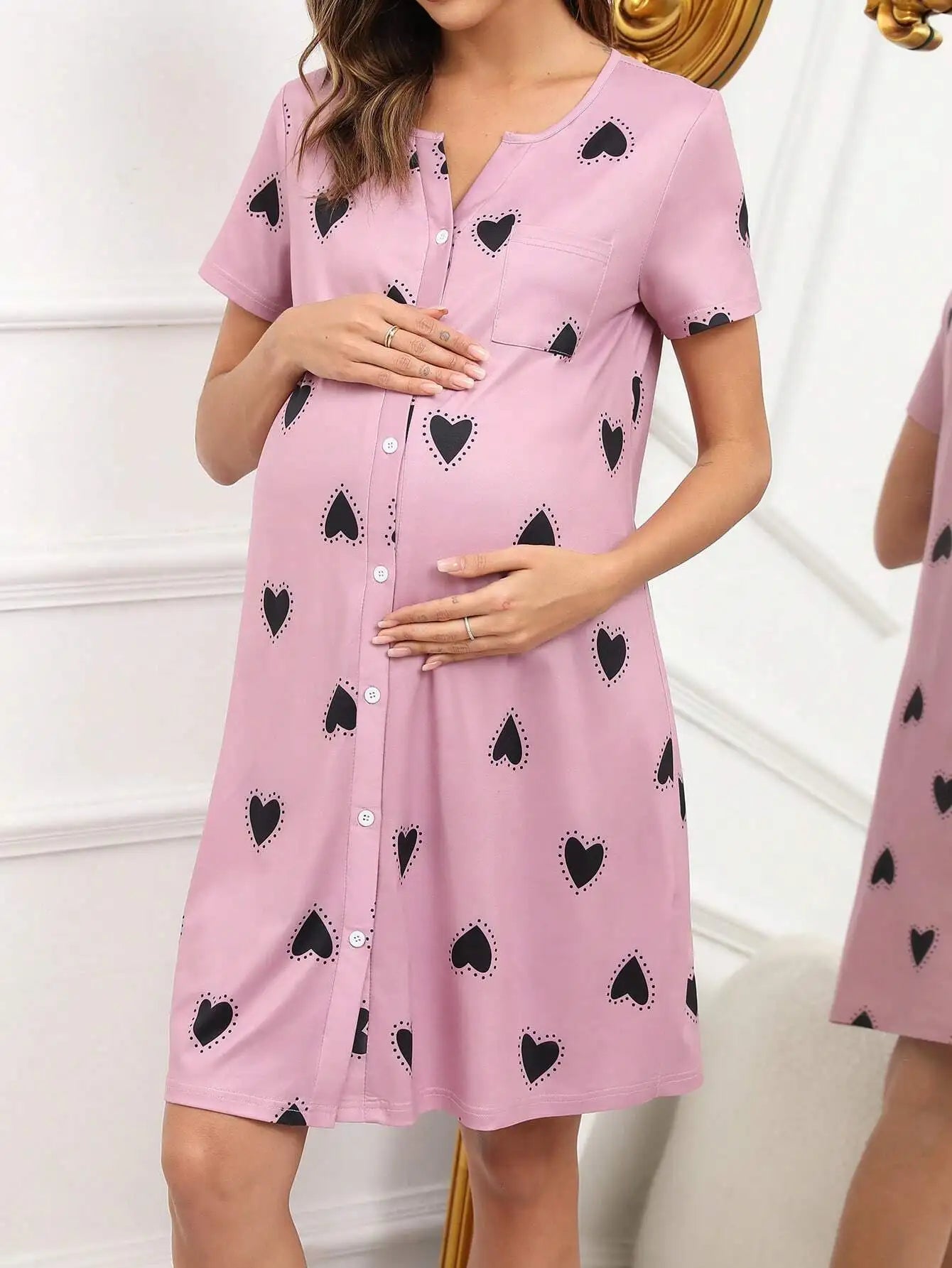 Maternity Nightdress with Pocket