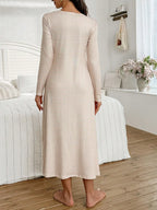 Striped V-Neck Maternity Dress