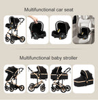 3 in 1 Baby Stroller with Car Seat ISOFIX Compatible