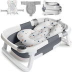 Foldable Baby Bath Tub with Bath Cushion  Thermometer