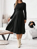 Maternity Twist Waist Nursing Dress,