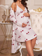 Maternity  Cami Sleep Dress with Robe Set