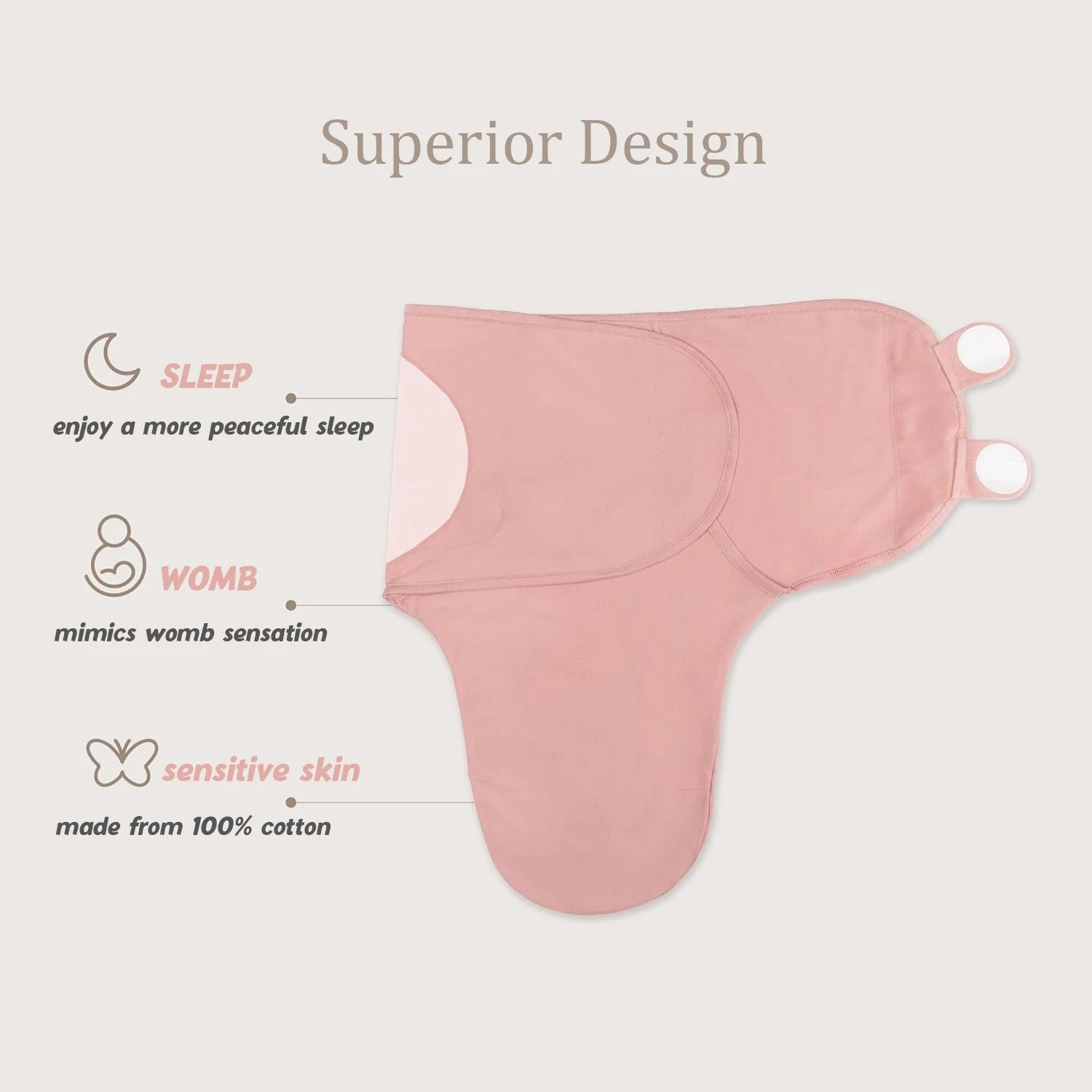 Set of 3 newborn swaddle blankets and baby hats,