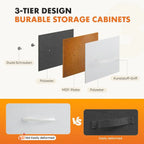 8 Drawers, Anti Tip  Chests  with Wooden Top Metal Frame