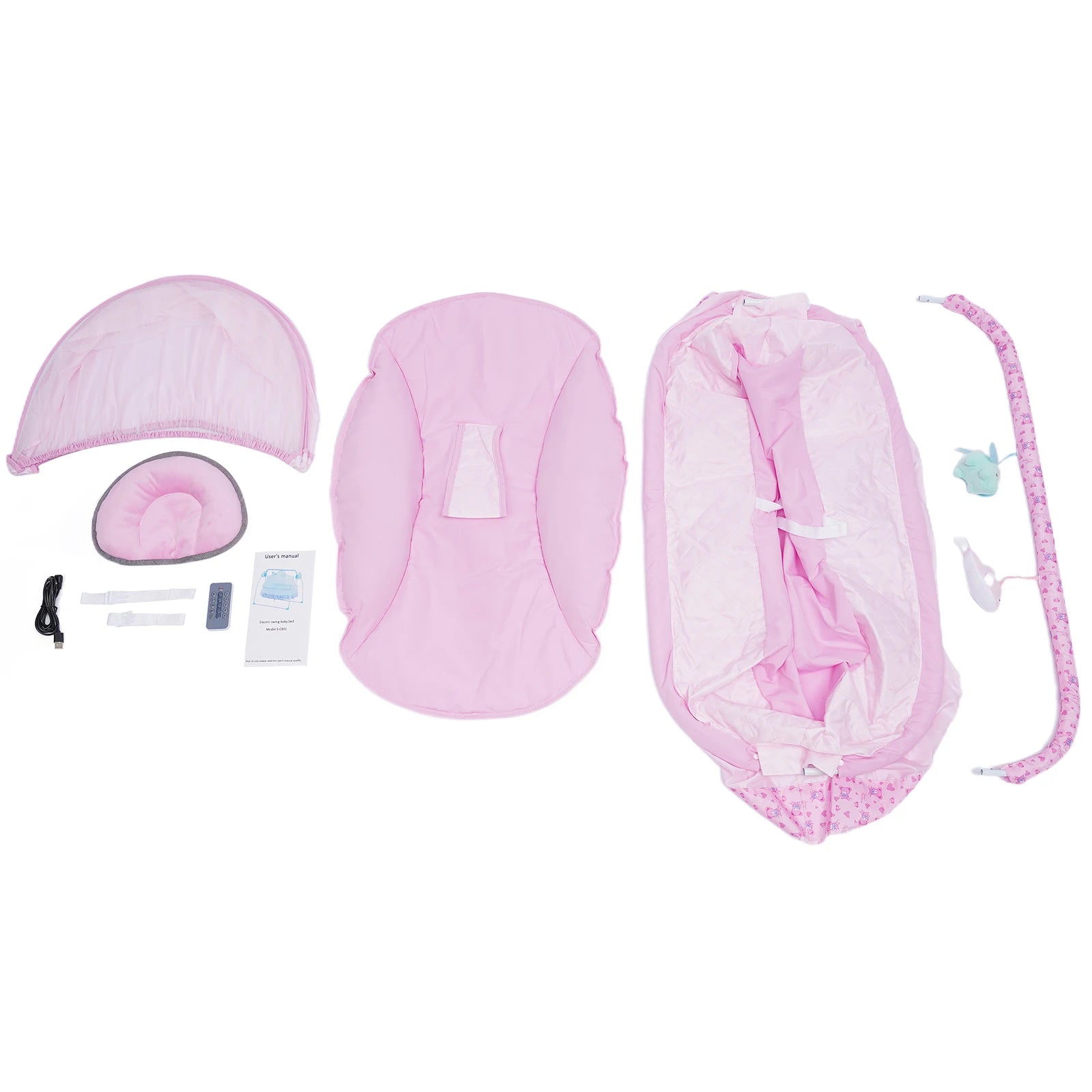 25kg Electric Baby Crib Cradle Auto Swing Bed