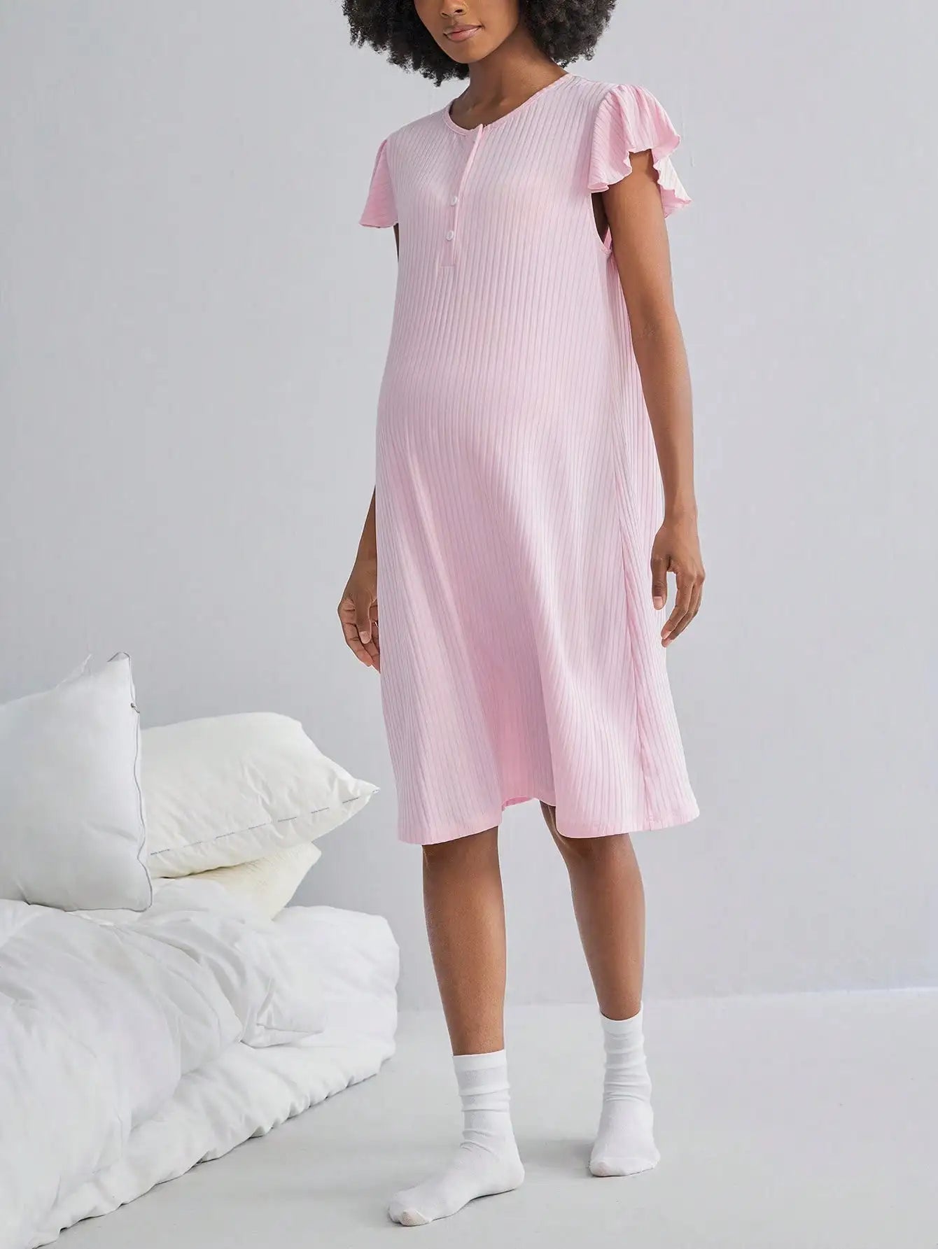Nursing Maternity Sleepwear Dress