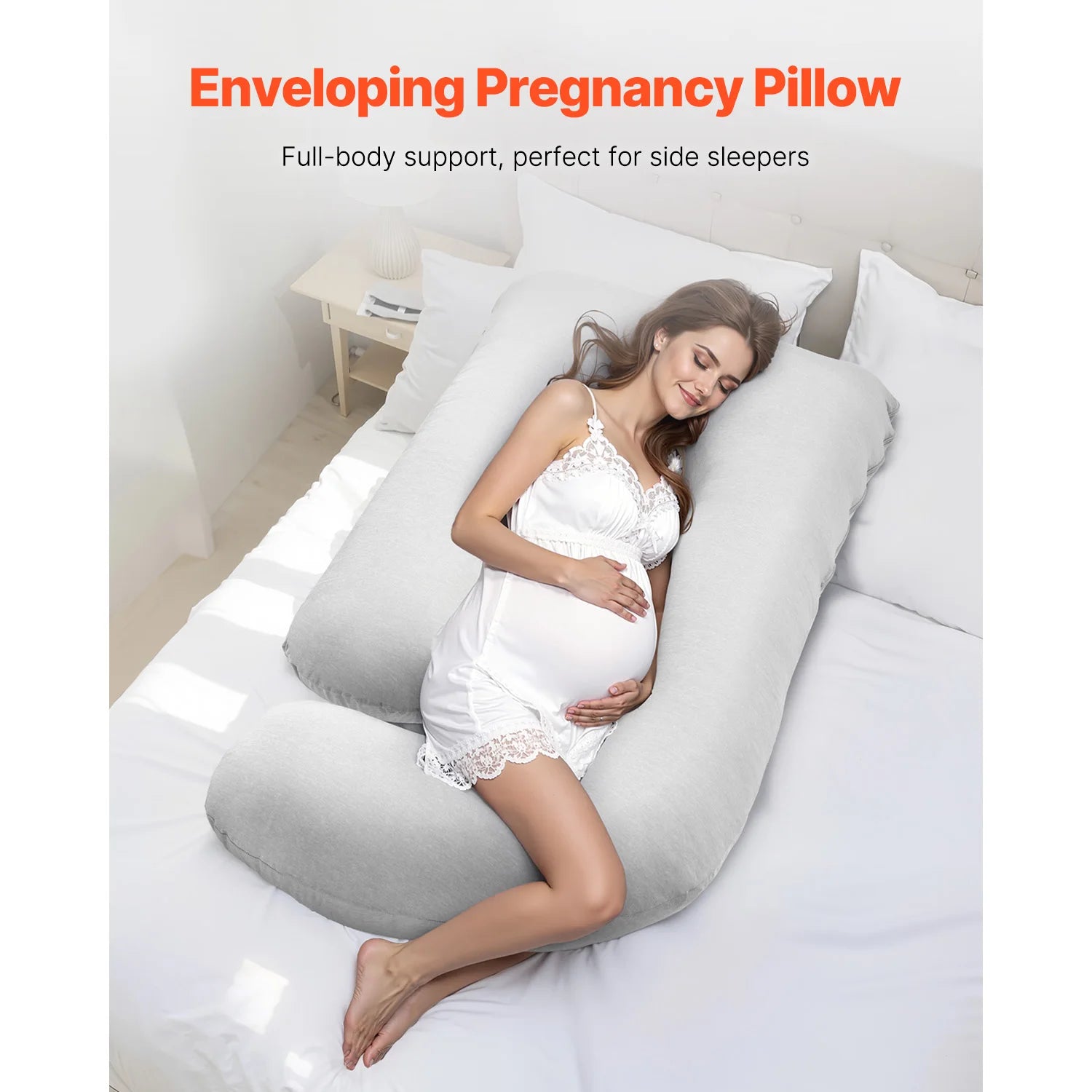 Pregnancy Pillow with Removable &Washable Cover