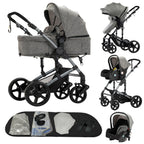 3 in 1 Baby Stroller with Car Seat ISOFIX Compatible