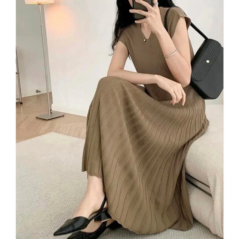 Pregnant Woman Summer Knitting Dress