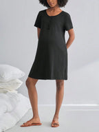 Maternity Short Sleeve Nursing Nightgown
