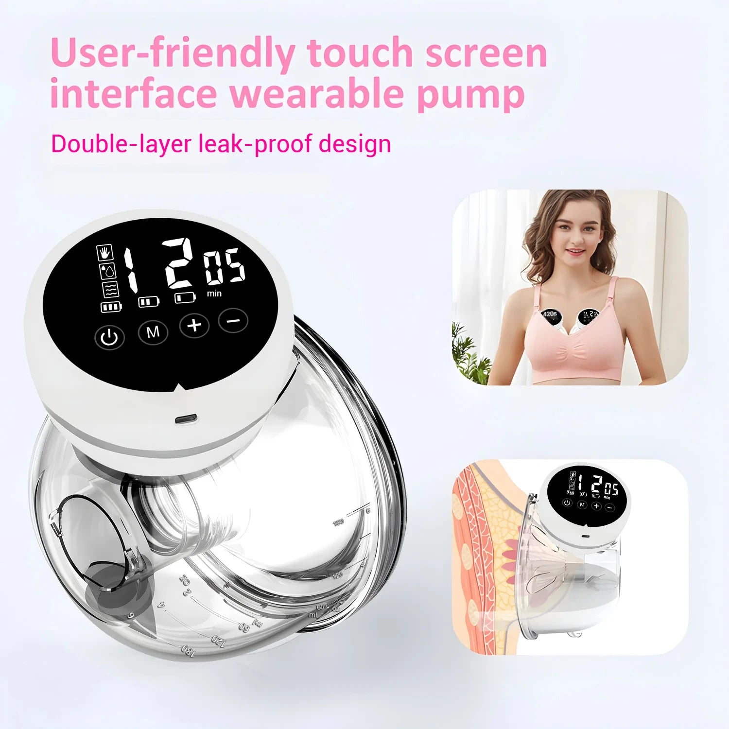 Wearable Electric Breast Pump Painless  automatic,