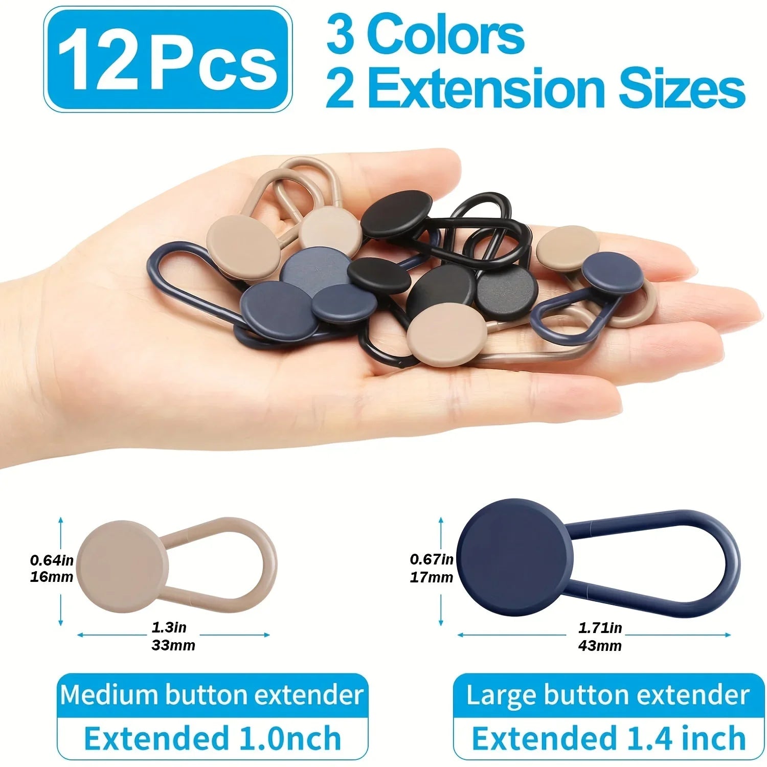 Easy-Adjust waist Extenders -pants Button
