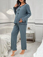 Maternity Ribbed Pajama Set