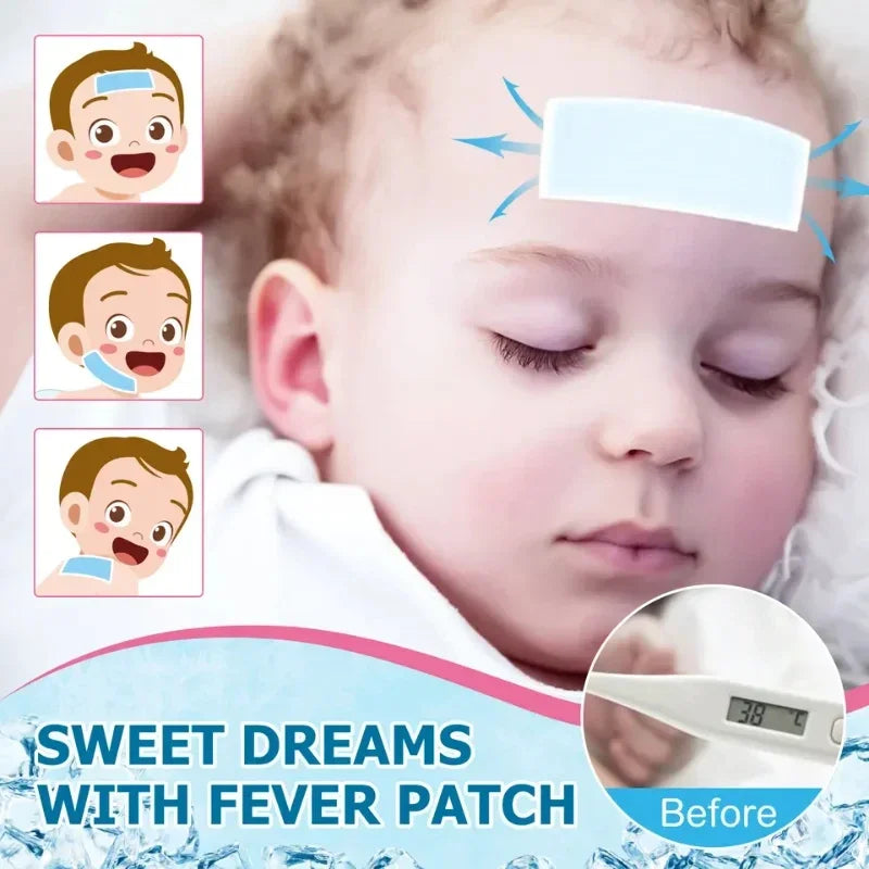 6/10/20pcs Cooling Gel Patch Effective Fever  Body Soreness