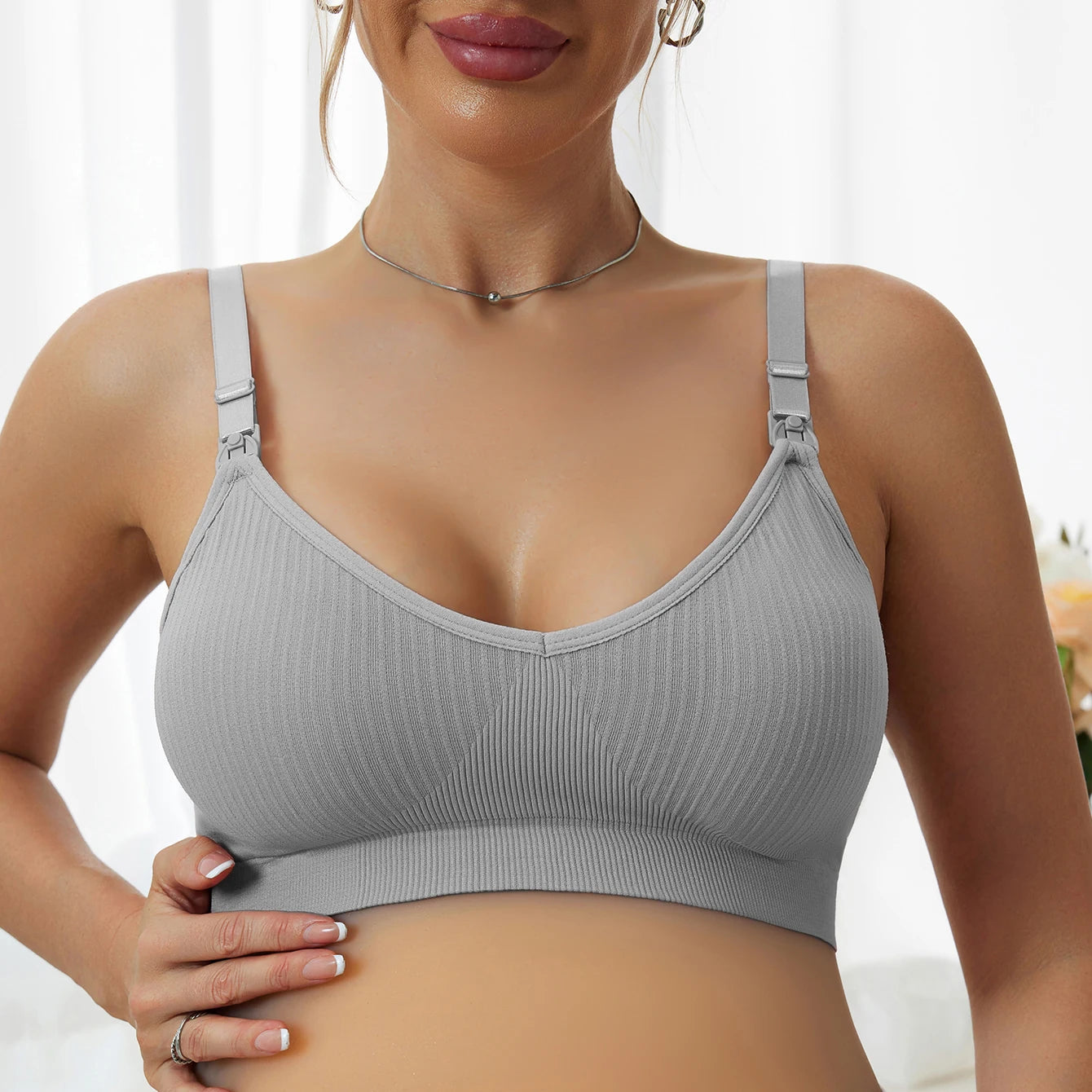 4-pieces of breastfeeding multicolor bra