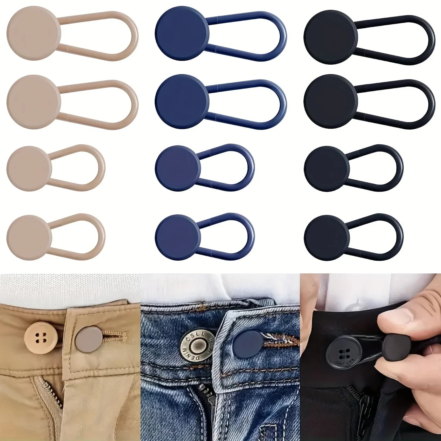 Easy-Adjust waist Extenders -pants Button