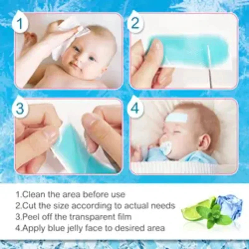 6/10/20pcs Cooling Gel Patch Effective Fever  Body Soreness