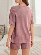 Striped Maternity Nursing Pajama Set