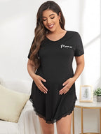 Black Maternity Lounge Dress