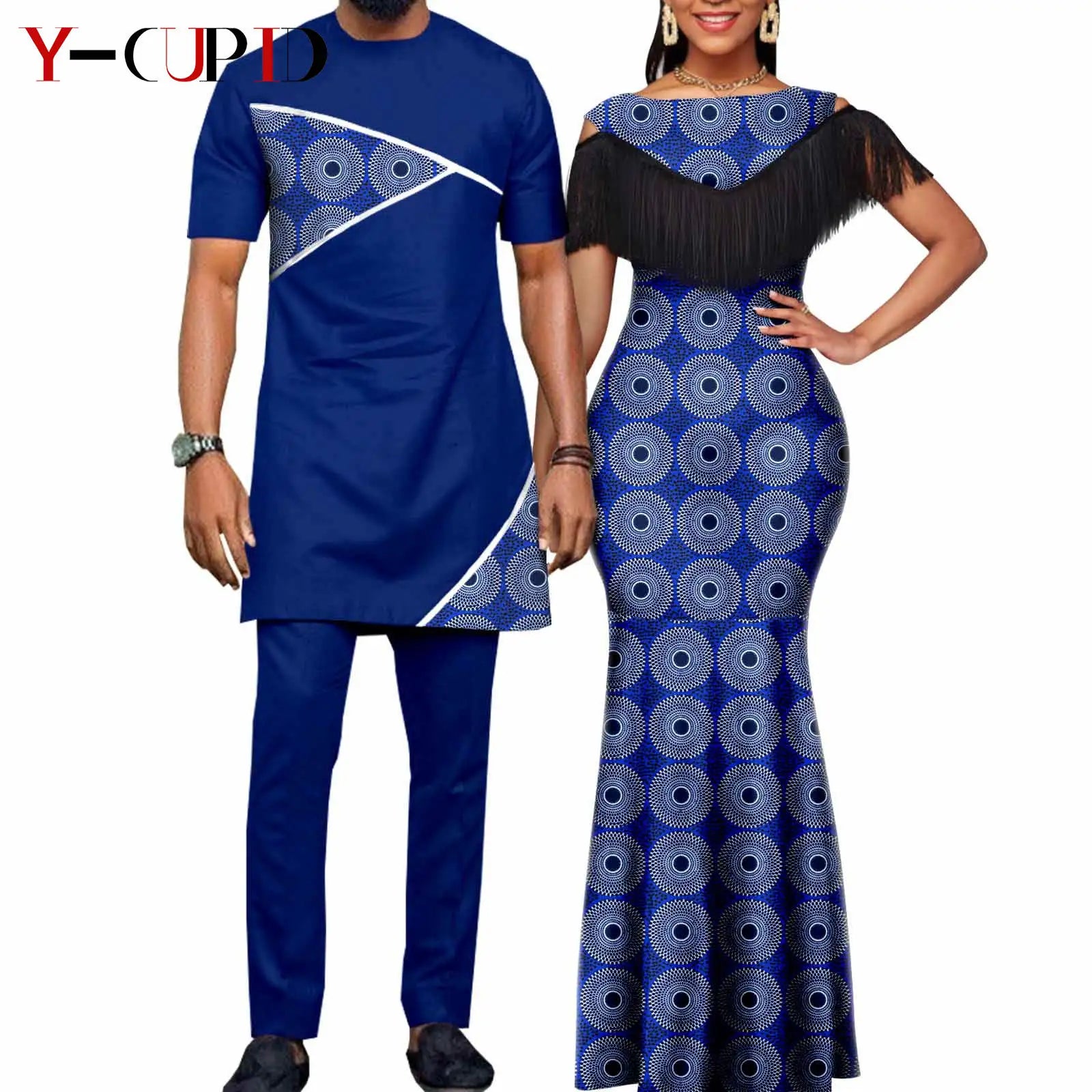 African Dresses for Women Matching Couple Outfits