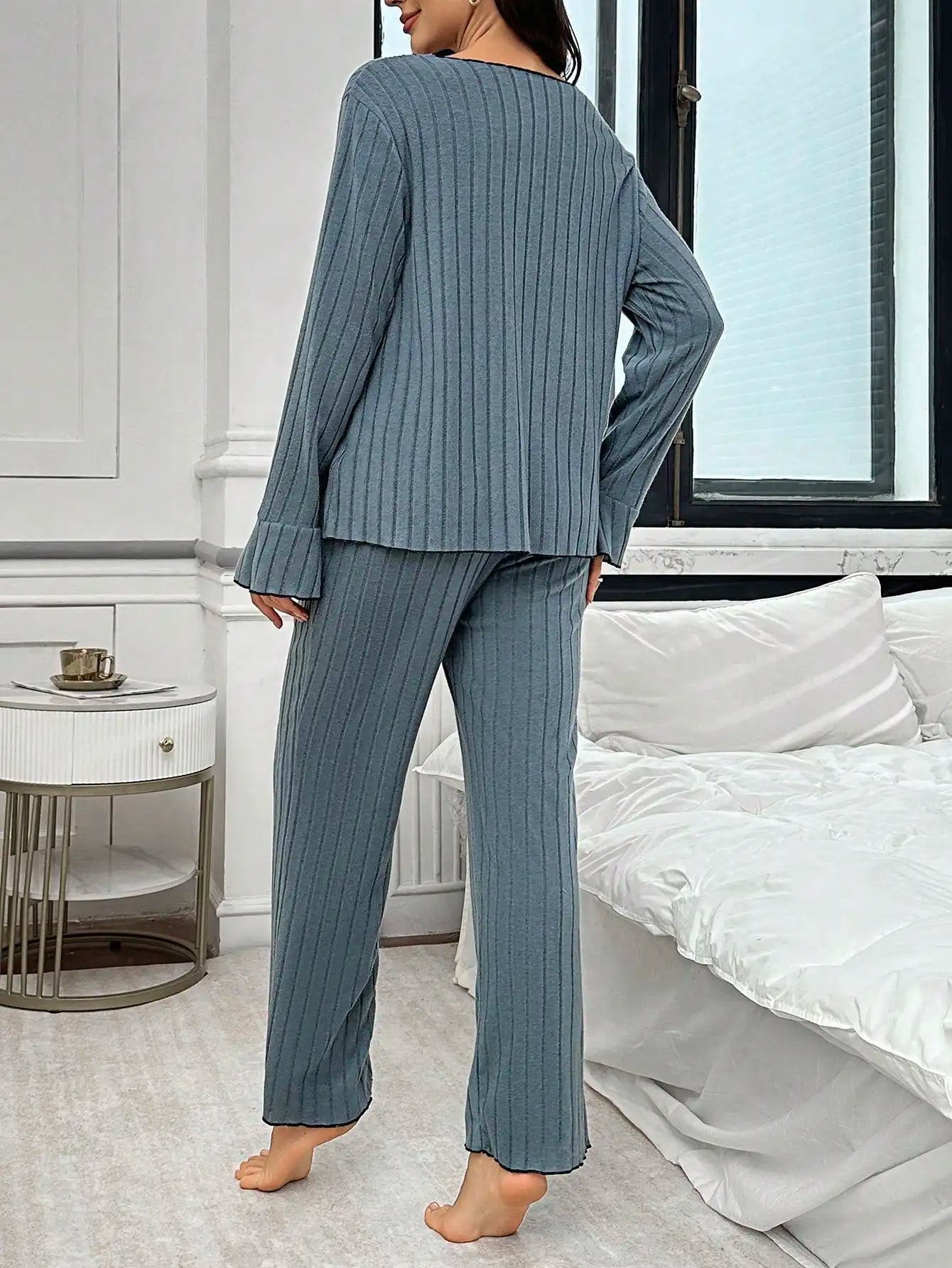 Maternity Ribbed Pajama Set