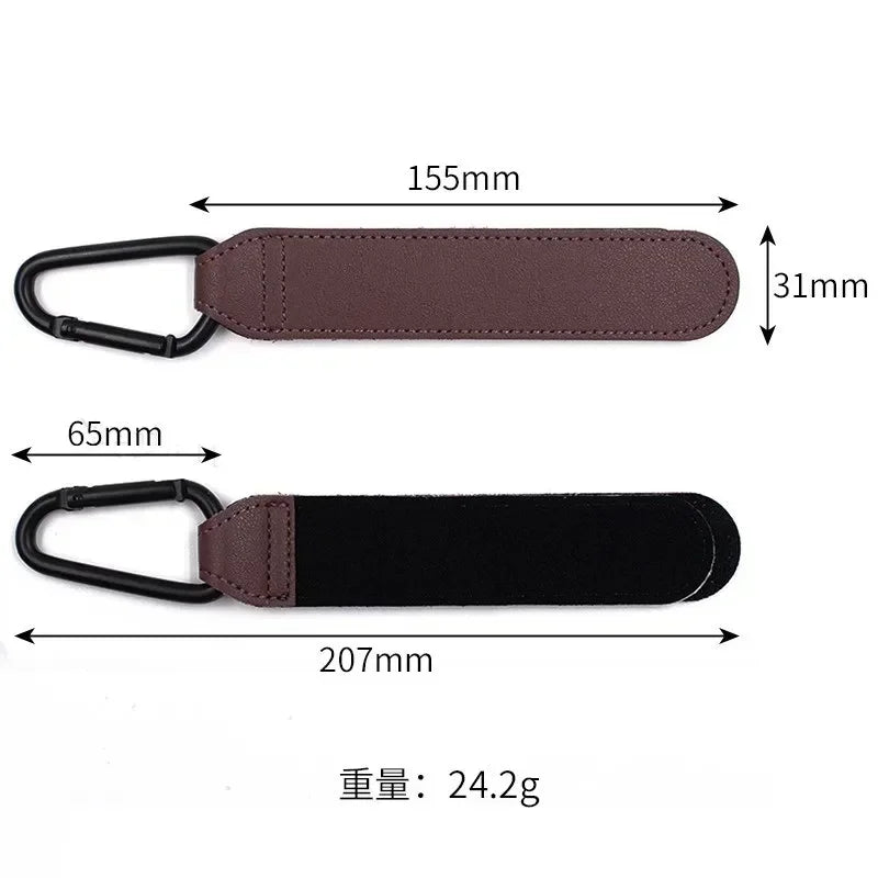 1/2pcs PU Leather Baby Bag Stroller Hook Accessories