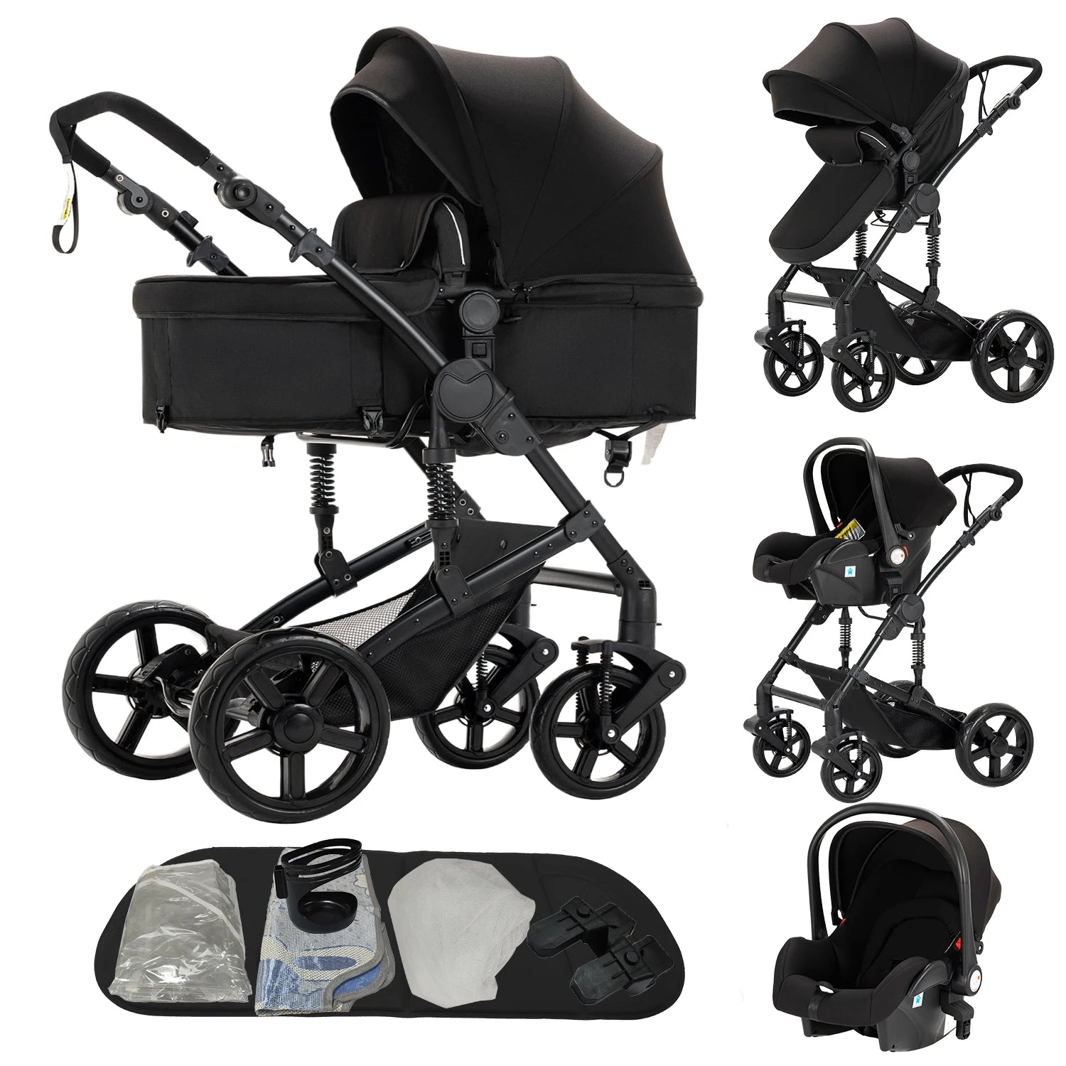 3 in 1 Baby Stroller with Car Seat ISOFIX Compatible