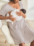 Maternity Short Sleeve Nursing Nightgown