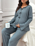 Maternity Ribbed Pajama Set