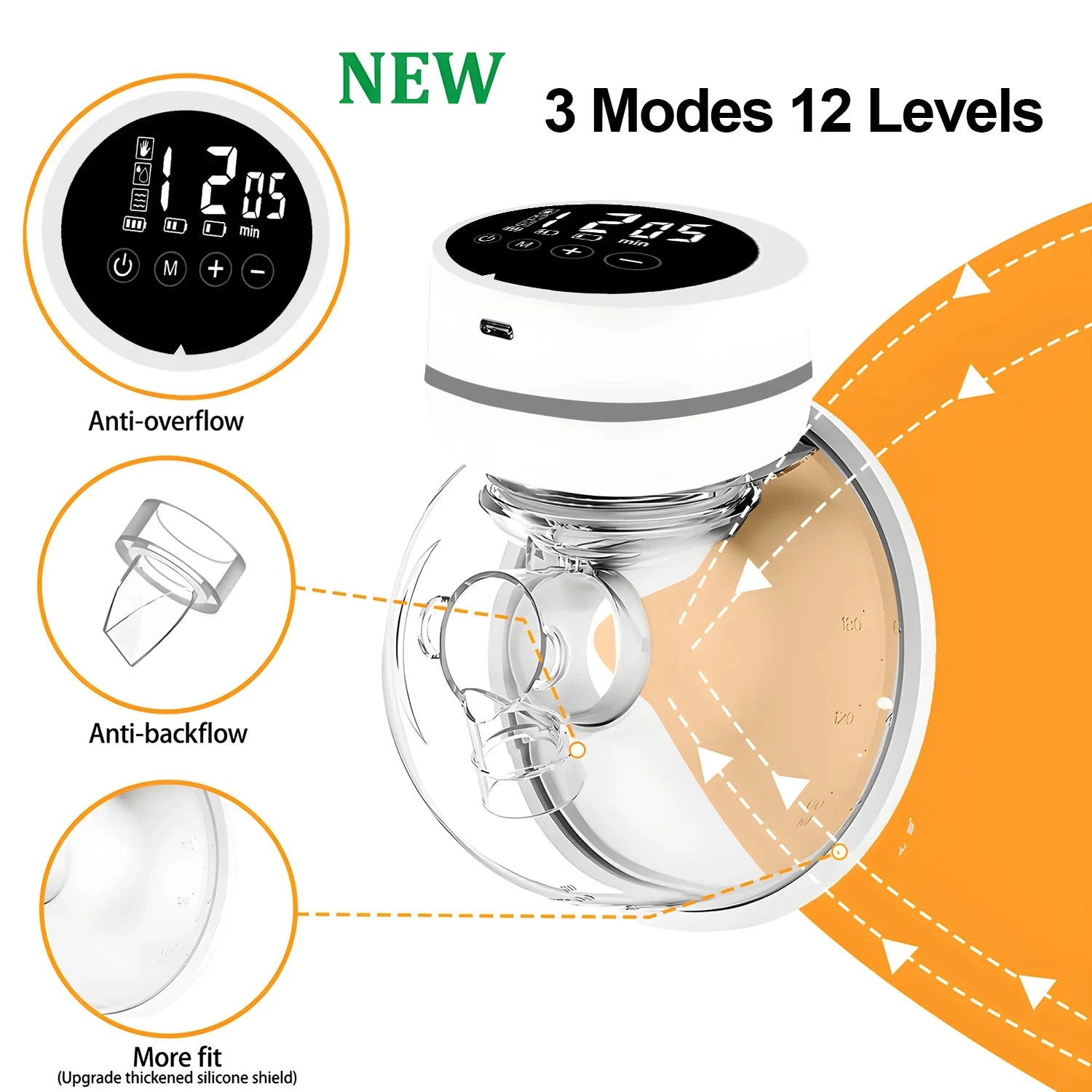 Wearable Electric Breast Pump Painless  automatic,
