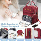 Changing Station, Foldable Diaper Bag Backpack with Bed ,