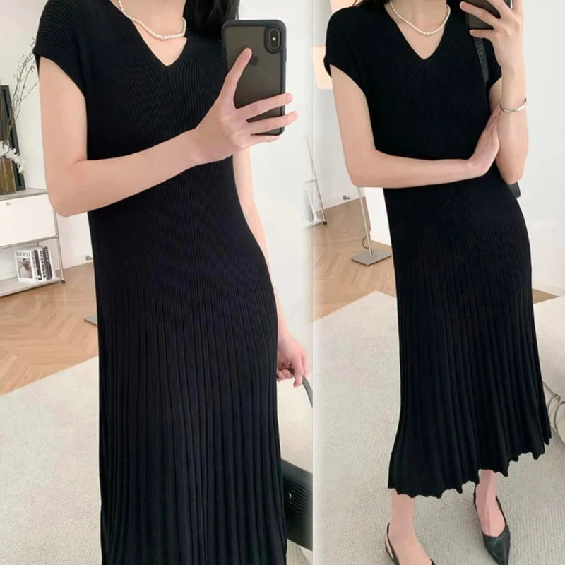 Pregnant Woman Summer Knitting Dress