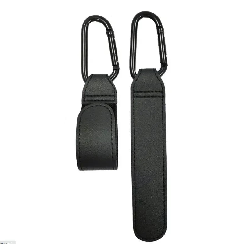 1/2pcs PU Leather Baby Bag Stroller Hook Accessories