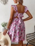 Pink Floral Maternity Dress