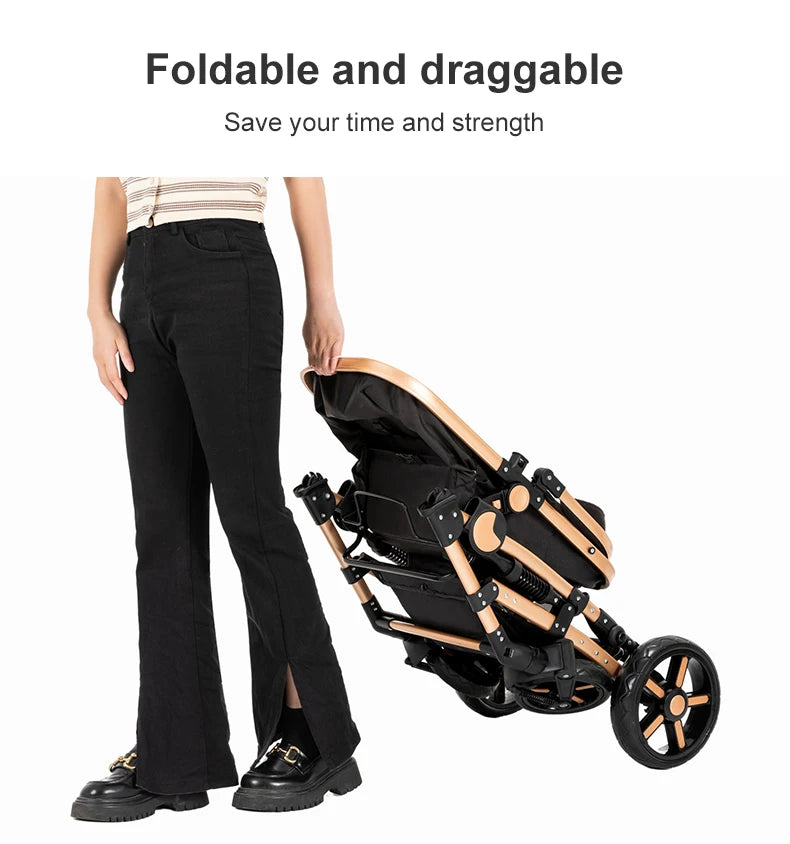 3 in 1 Baby Stroller with Car Seat ISOFIX Compatible