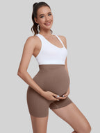 Maternity women  cropped pants, high waist support,