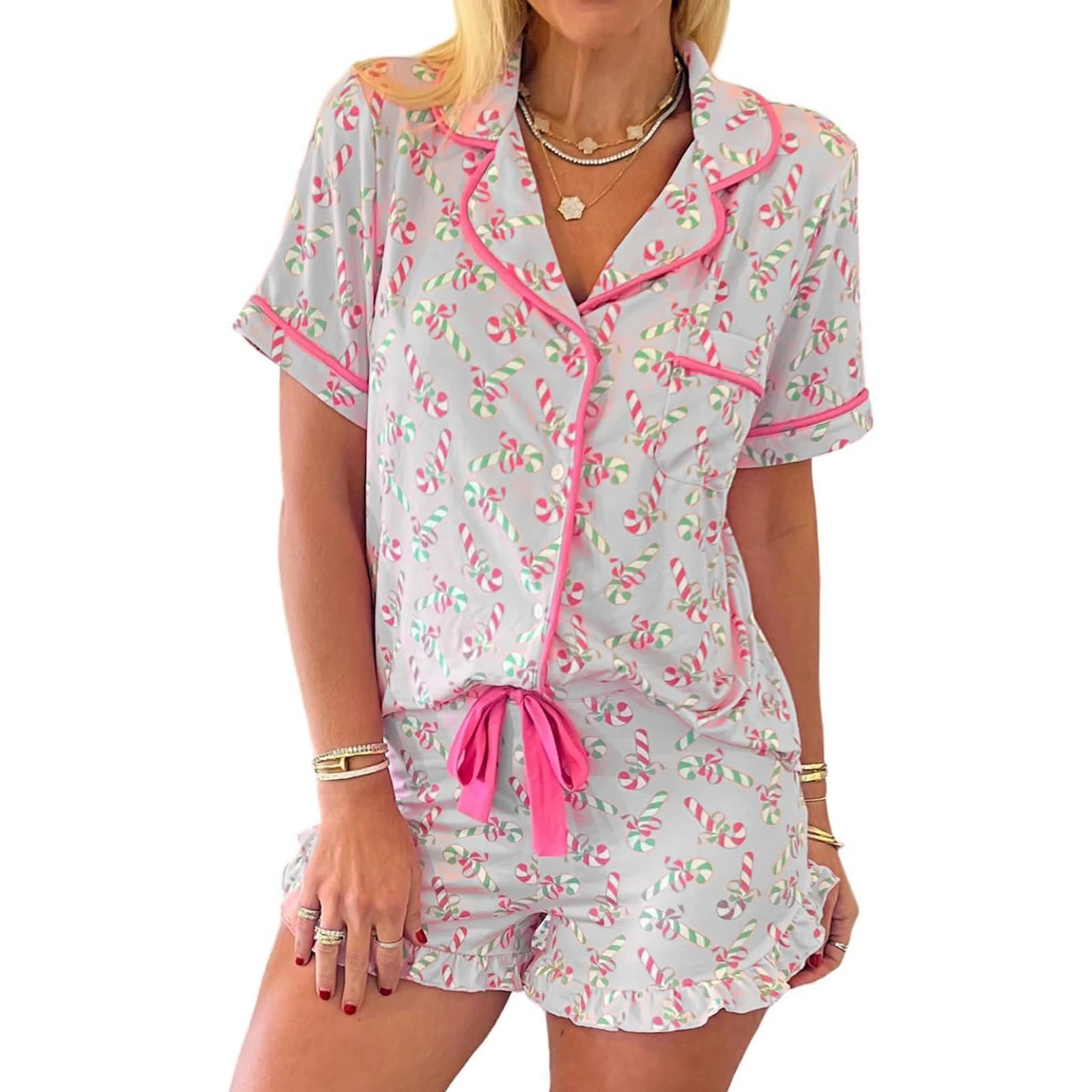 Women Summer Pajamas Set