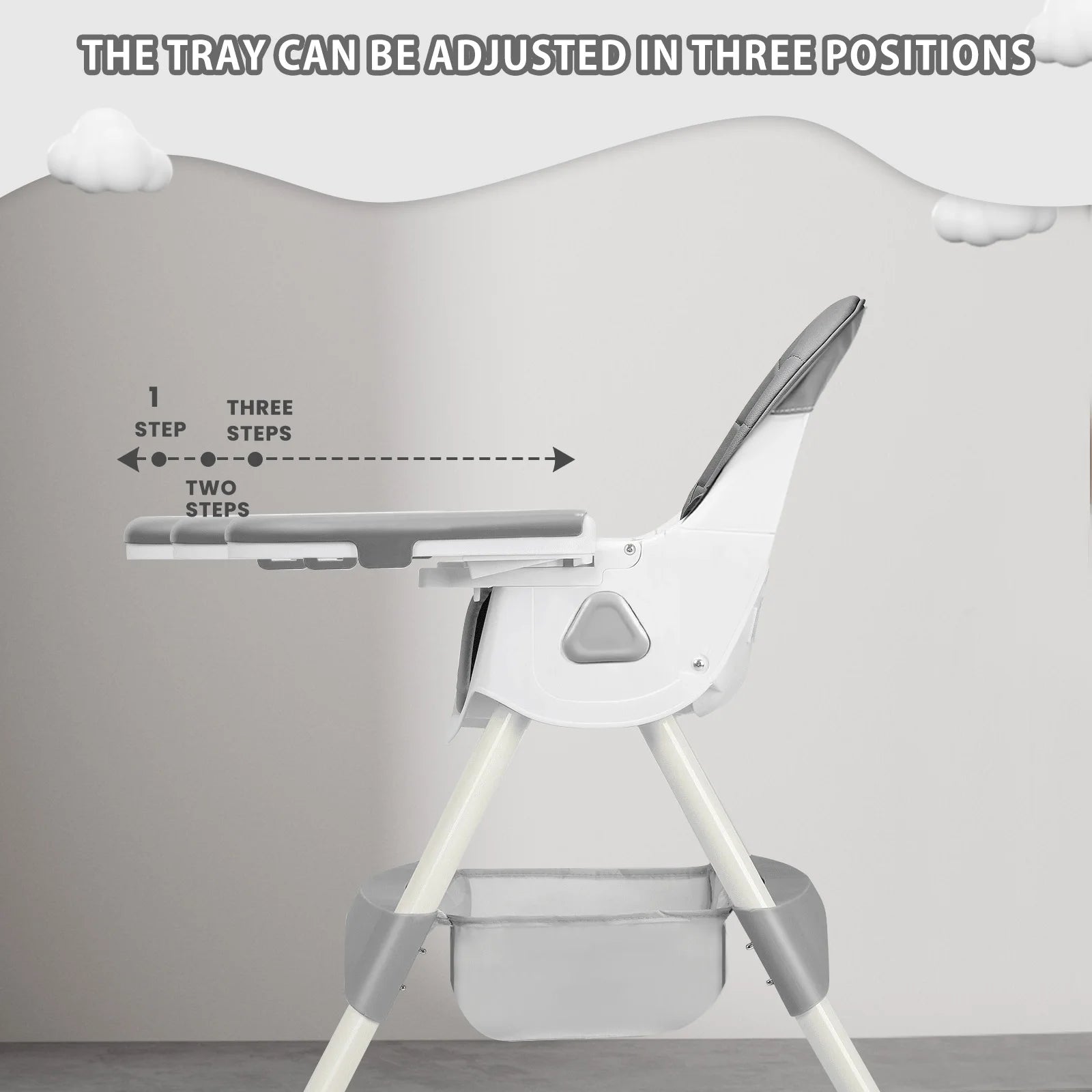 Foldable Baby High Toy Rack, Easy to Clean