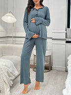 Maternity Ribbed Pajama Set