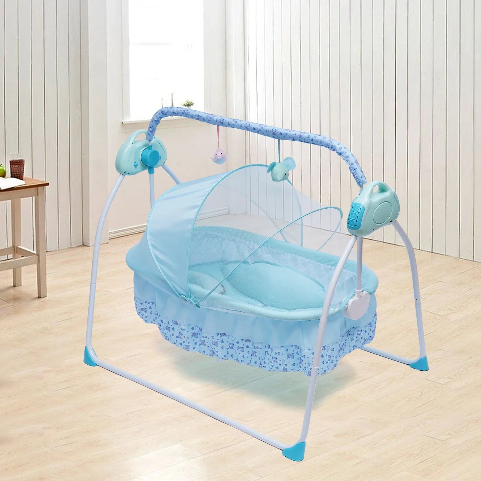 25kg Electric Baby Crib Cradle Auto Swing Bed