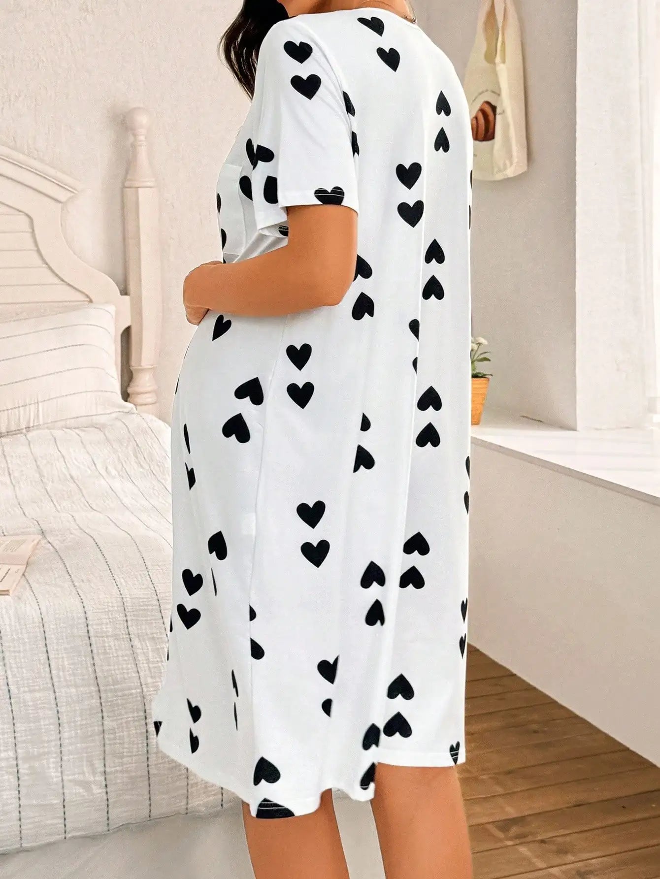 White Maternity Nightgown