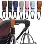 1/2pcs PU Leather Baby Bag Stroller Hook Accessories